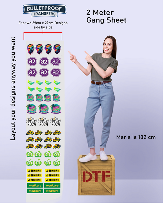 DTF Gang Sheet Length (CM)